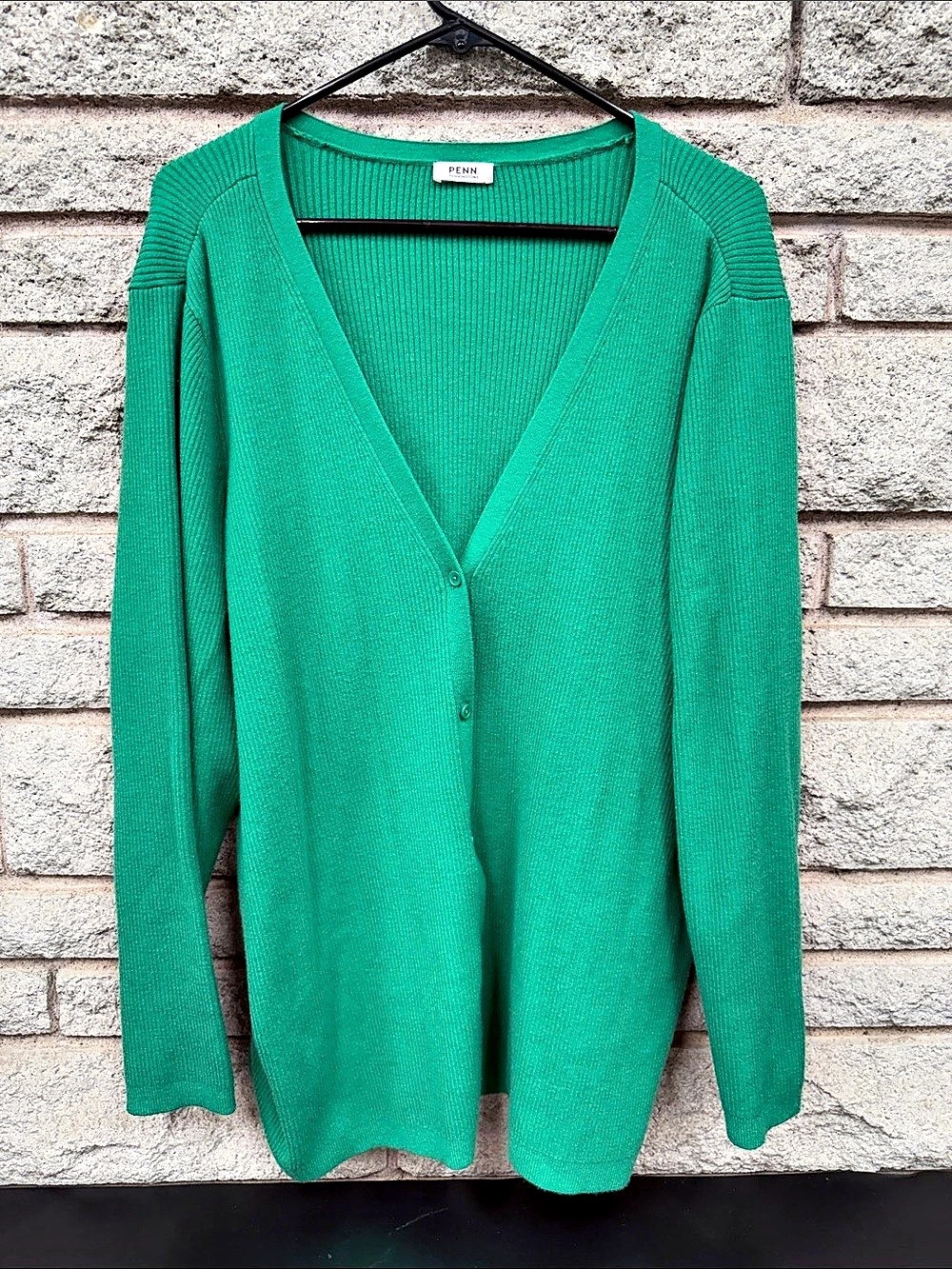 Penningtons Green Cardigan Size 4X Like New